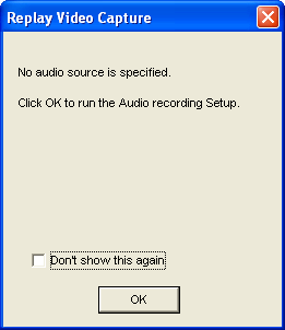 no audio source screen
